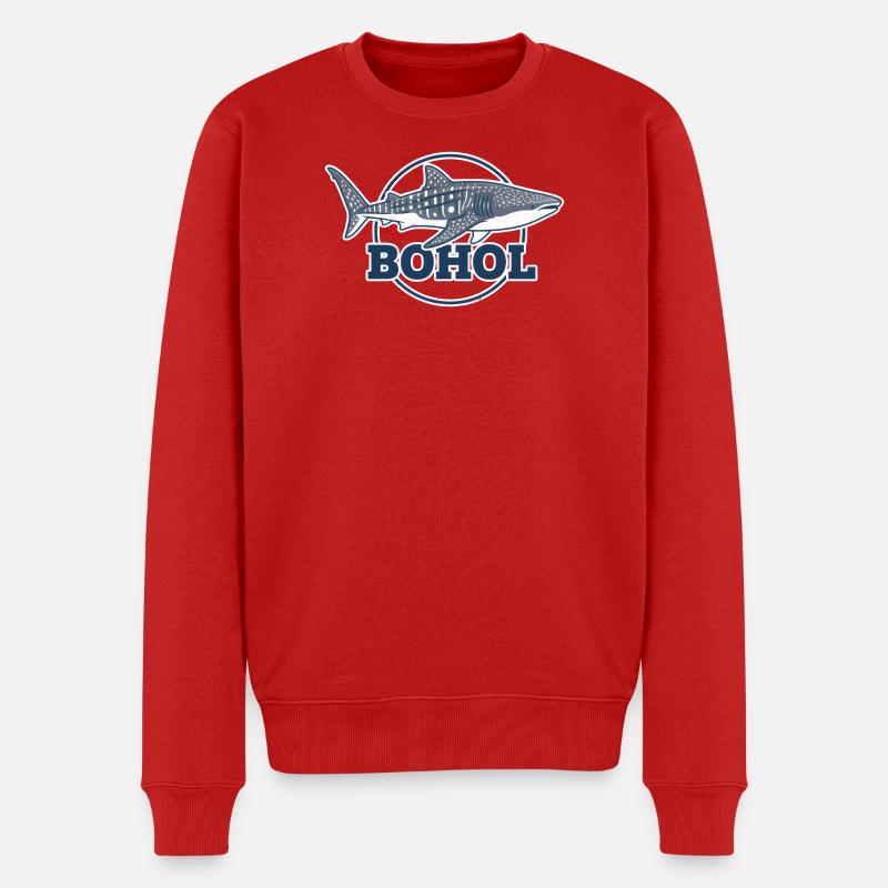 WalHai von Bohol  - Männer Premium Bio Pullover - Rot