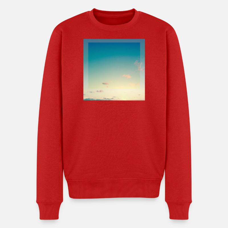 Himmel  - Männer Premium Bio Pullover - Rot