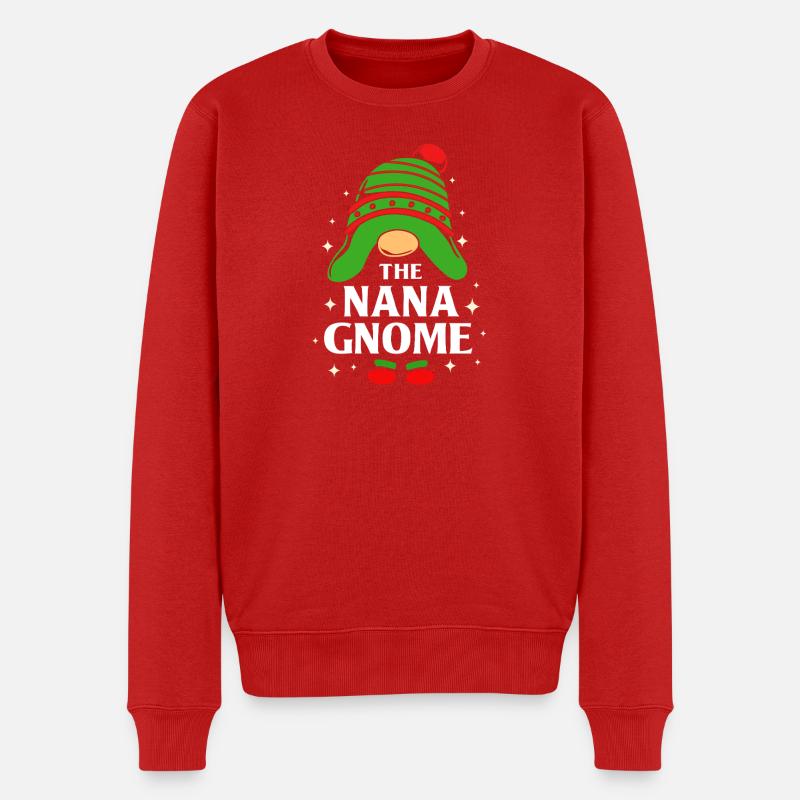 Gnom Oma Spanisch - Männer Premium Bio Pullover - Rot