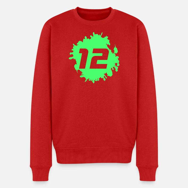 Neon 12 Spritzer - Männer Premium Bio Pullover - Rot