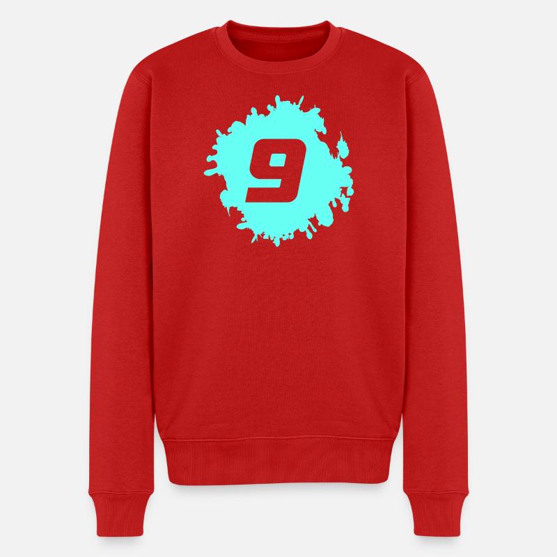 Neuf graphiques Cyan Splash - Pull Premium bio Homme - rouge