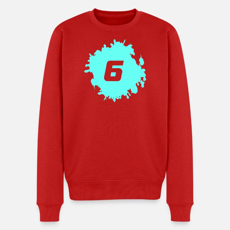 klecks_6 - Männer Premium Bio Pullover - Rot