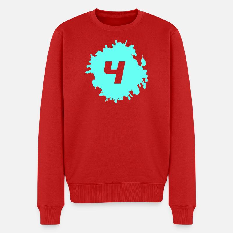 klecks_4 - Männer Premium Bio Pullover - Rot