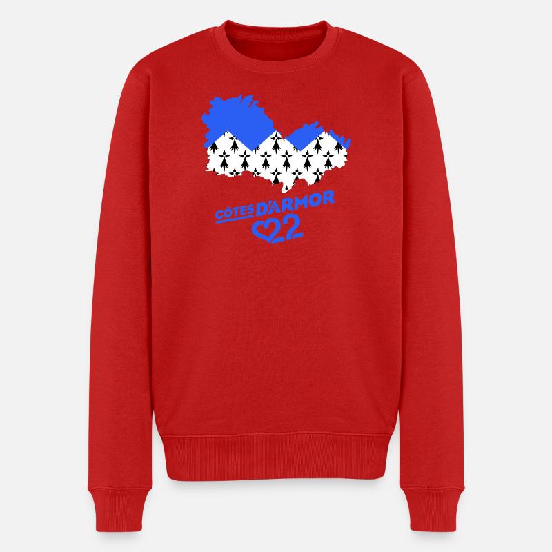 Côtes d'Armor 22 - Männer Premium Bio Pullover - Rot