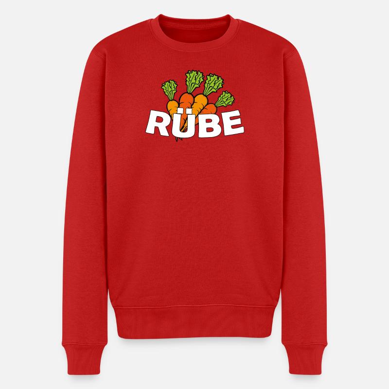 RÜBE - Männer Premium Bio Pullover - Rot