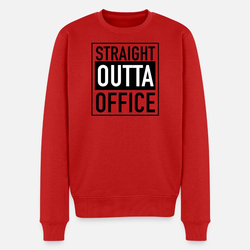 Direkt aus dem Büro - Männer Premium Bio Pullover - Rot