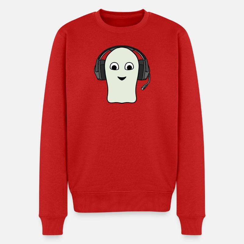 Ghost Gamer Headset - Männer Premium Bio Pullover - Rot