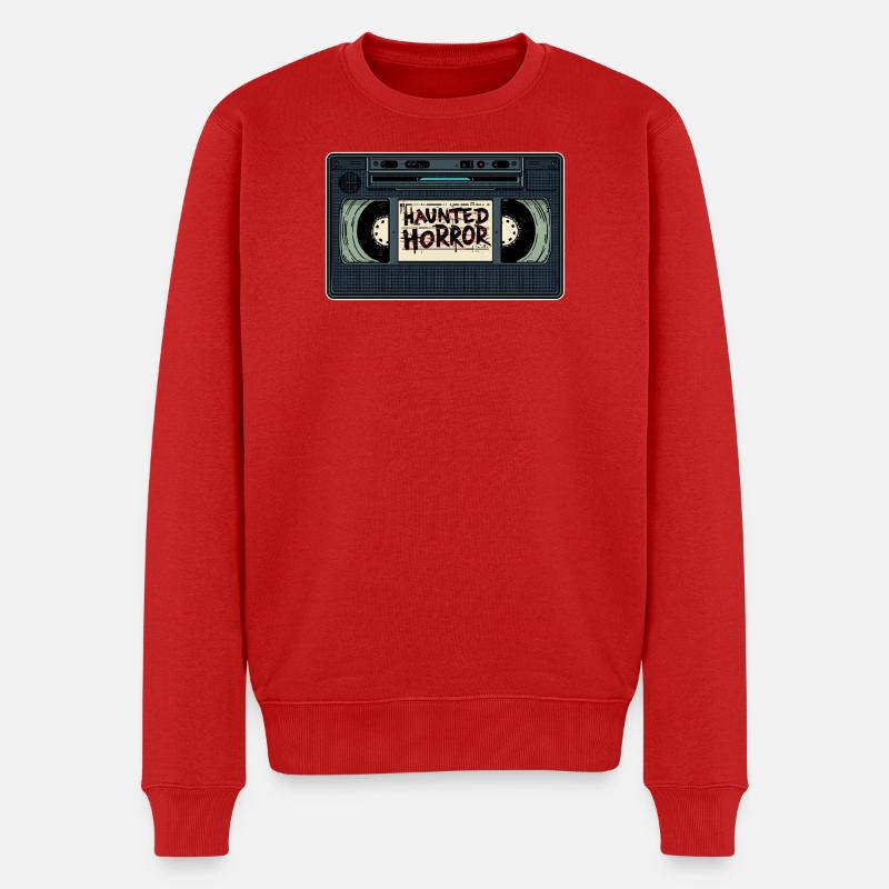 Haunted Horror Kassette Retro - Männer Premium Bio Pullover - Rot