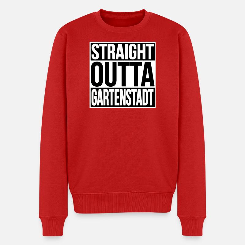 STRAIGHT OUTTA GARTENSTADT - Männer Premium Bio Pullover - Rot