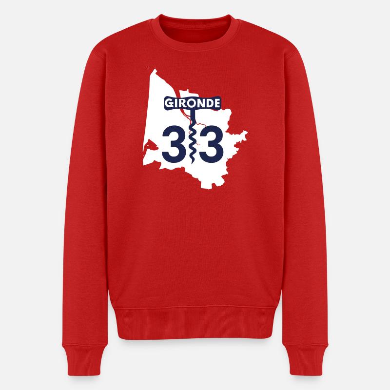 Gironde 33 - Männer Premium Bio Pullover - Rot