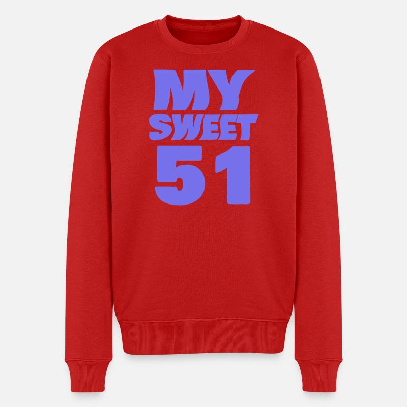 Sweet 51 - Männer Premium Bio Pullover - Rot