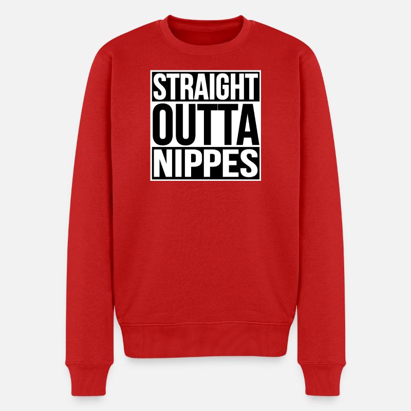 STRAIGHT OUTTA NIPPES - KÖLN - Männer Premium Bio Pullover - Rot