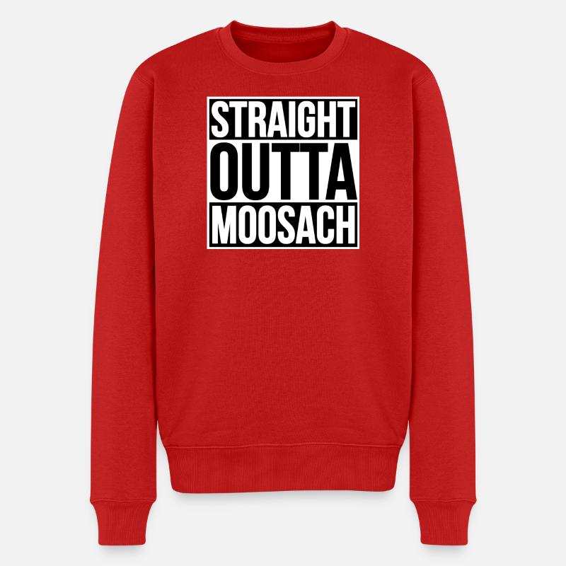 STRAIGHT OUTTA MOOSACH - Männer Premium Bio Pullover - Rot