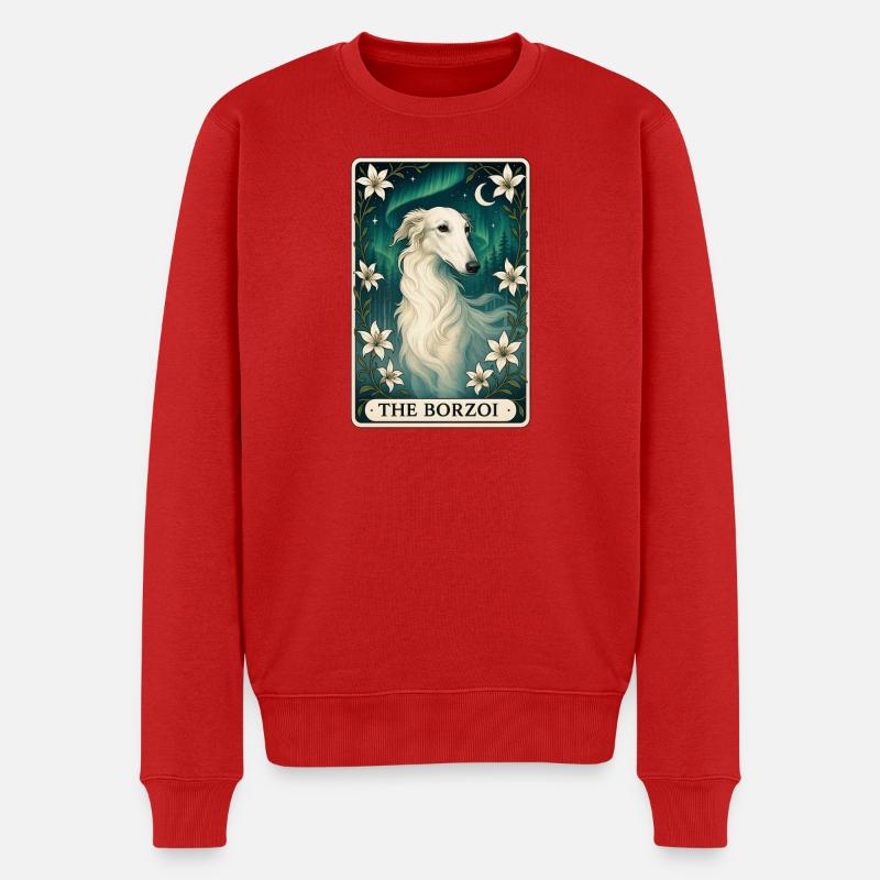 Barzoï - Pull Premium bio Homme - rouge