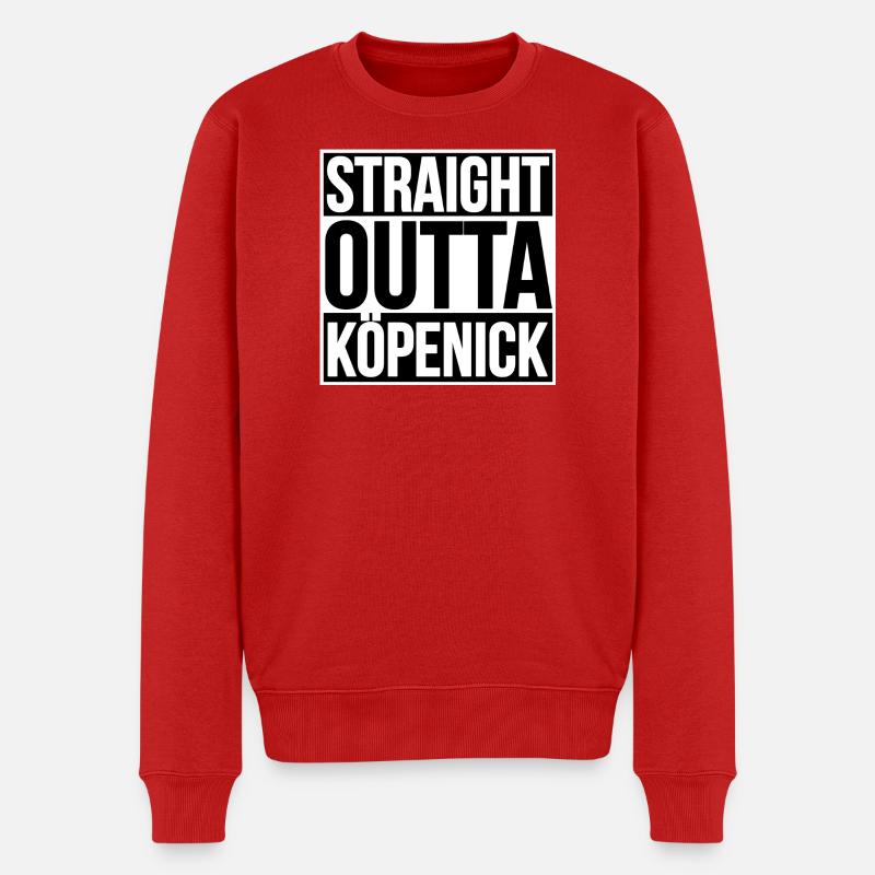 Straight Outta Köpenick BERLIN - Pull Premium bio Homme - rouge