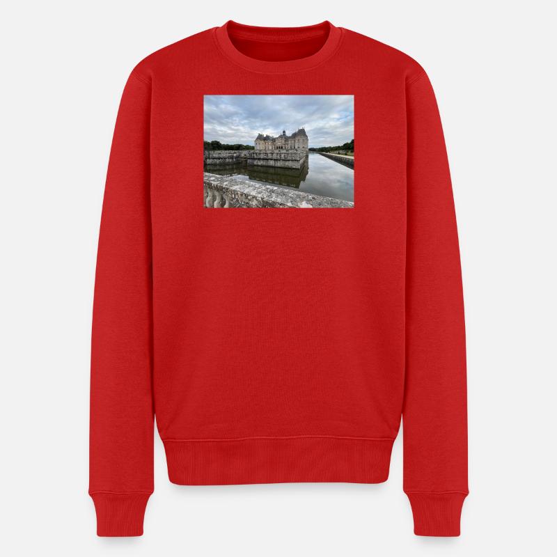 Schloss von Vaux-le-Vicomte - Männer Premium Bio Pullover - Rot