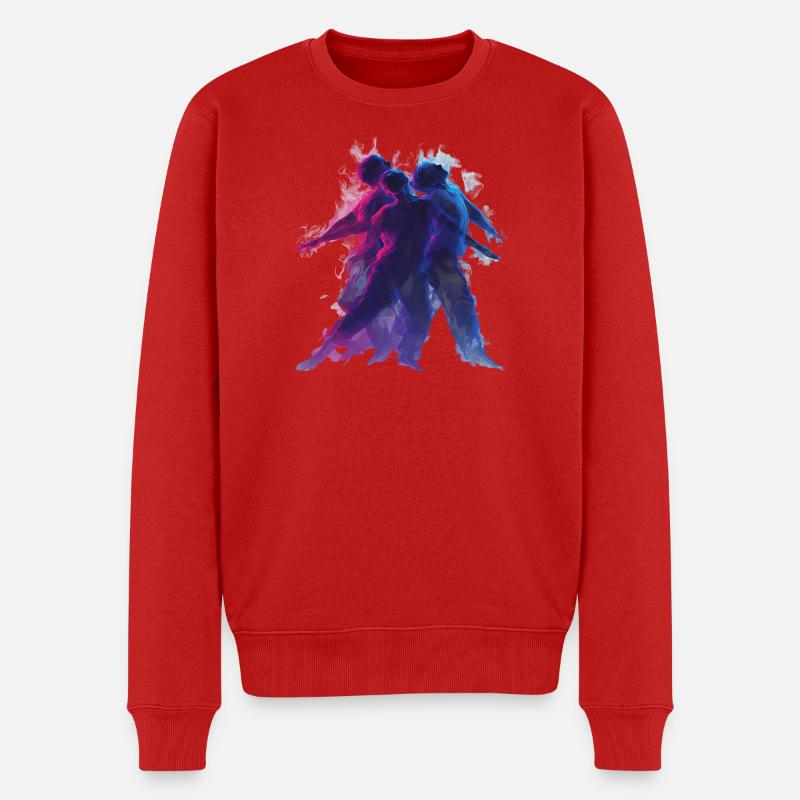 Neon_Dance_Motion_Blur - Pull Premium bio Homme - rouge