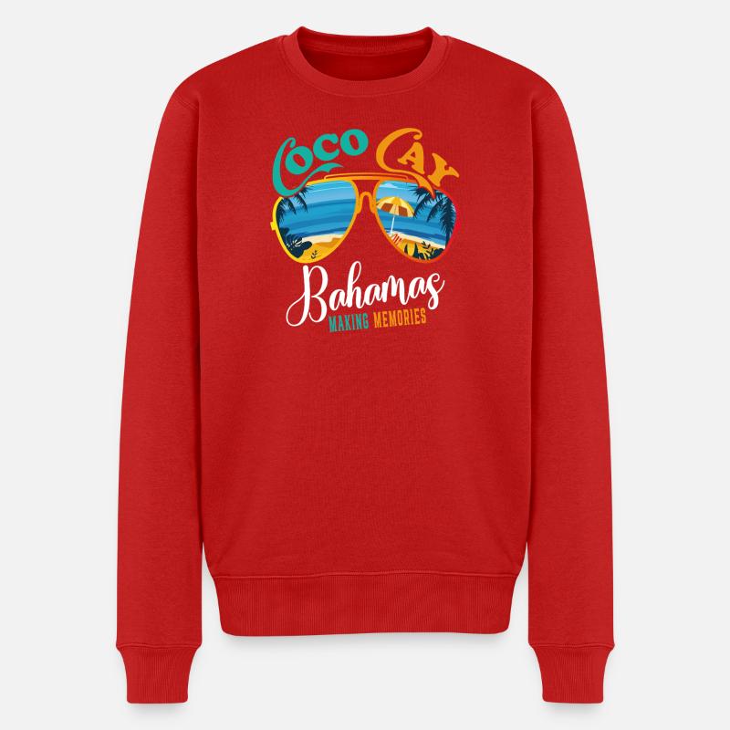 Bahamas Souvenirs - Männer Premium Bio Pullover - Rot
