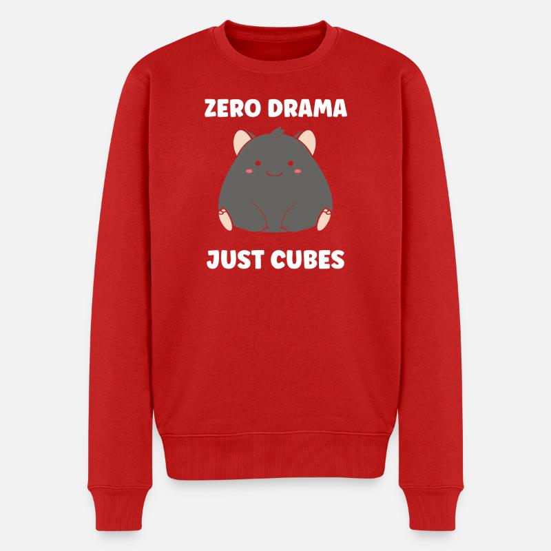 Zero Drama Just Cubes Wombat - Männer Premium Bio Pullover - Rot