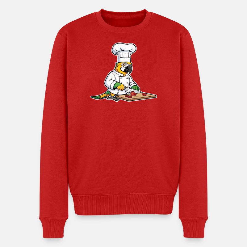 Chef perroquet - Pull Premium bio Homme - rouge