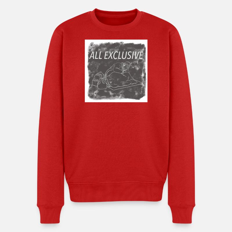 Alles exklusiv - Männer Premium Bio Pullover - Rot