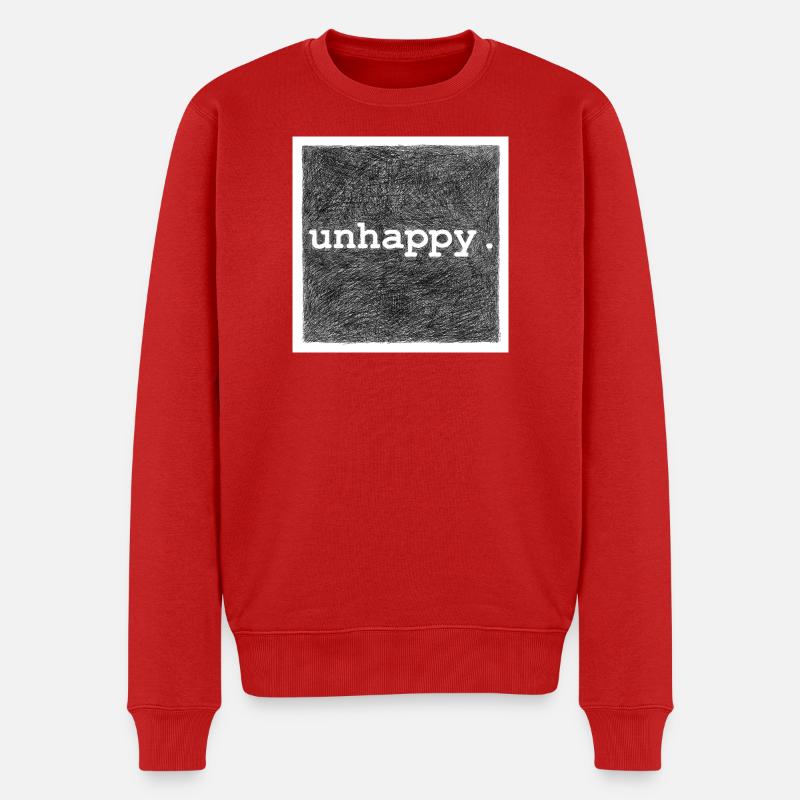Unglücklich - Männer Premium Bio Pullover - Rot
