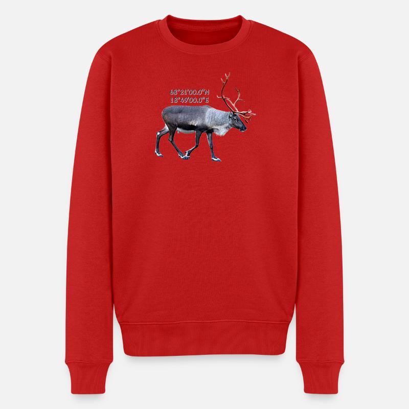 Abisko - Männer Premium Bio Pullover - Rot