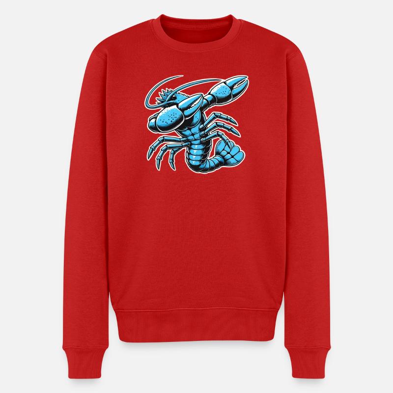 Illustration de crabe bleu - Pull Premium bio Homme - rouge