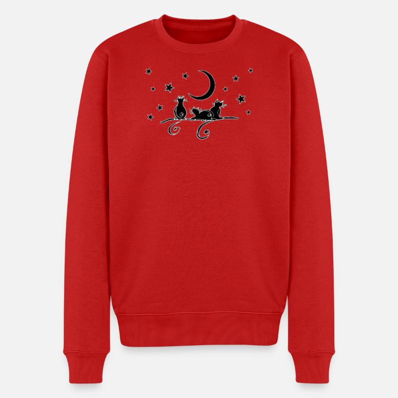 Chats - Pull Premium bio Homme - rouge