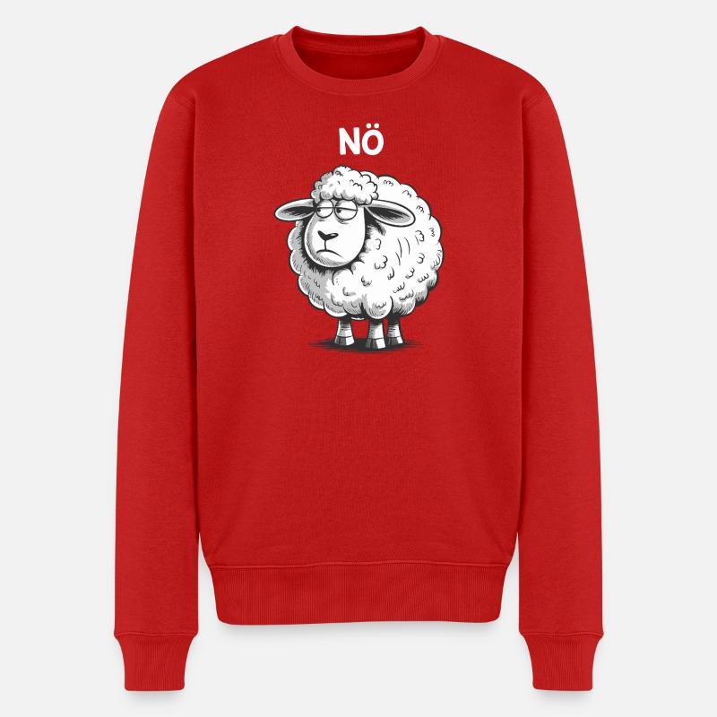 Basse-Autriche – Grumpy Sheep Humour Design - Pull Premium bio Homme - rouge