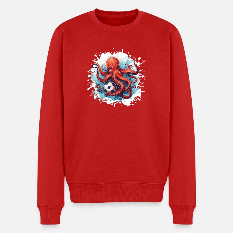 Équipe de football Octopus - Pull Premium bio Homme - rouge