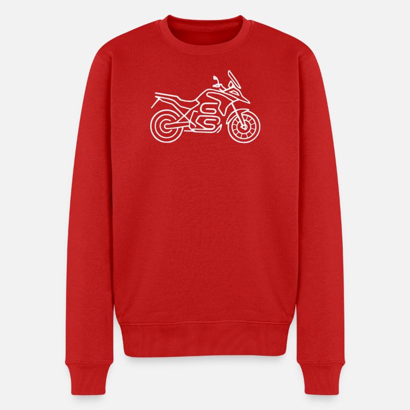 Motorrad GS weiss - Männer Premium Bio Pullover - Rot