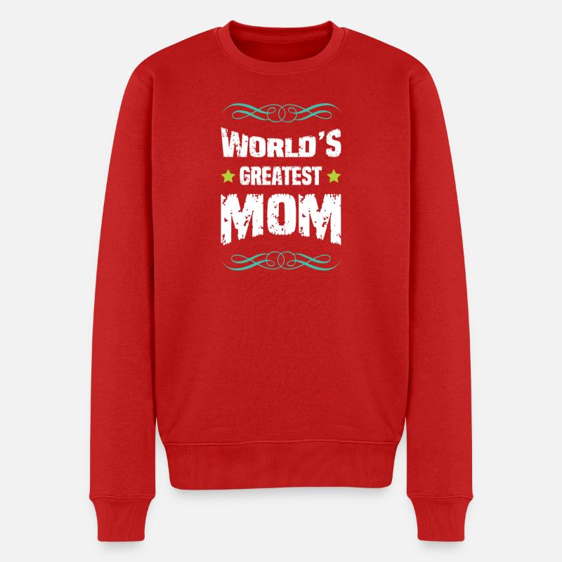 World's Greatest Mom Shirt - Männer Premium Bio Pullover - Rot