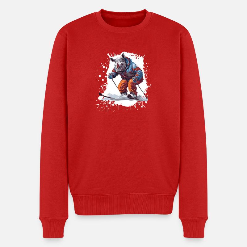 Rhino Ski Ski - Pull Premium bio Homme - rouge