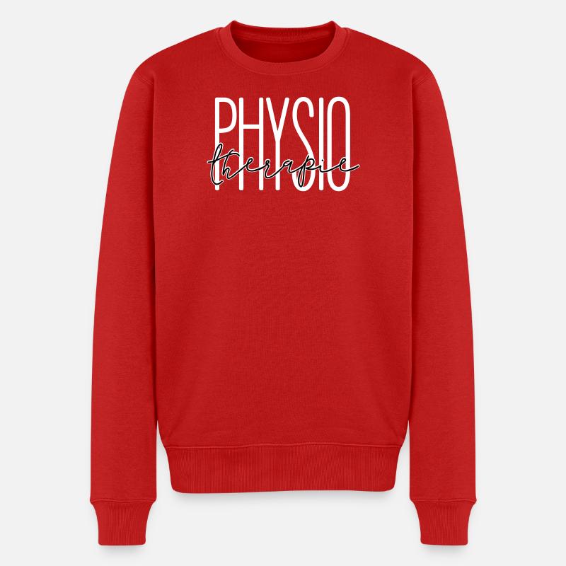 Stilvolles Design für Physiotherapie Abteilung - Männer Premium Bio Pullover - Rot