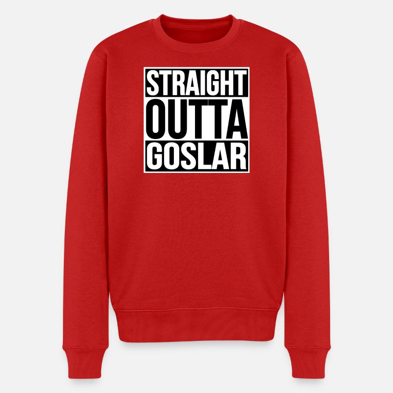 Straight Outta Goslar - Männer Premium Bio Pullover - Rot