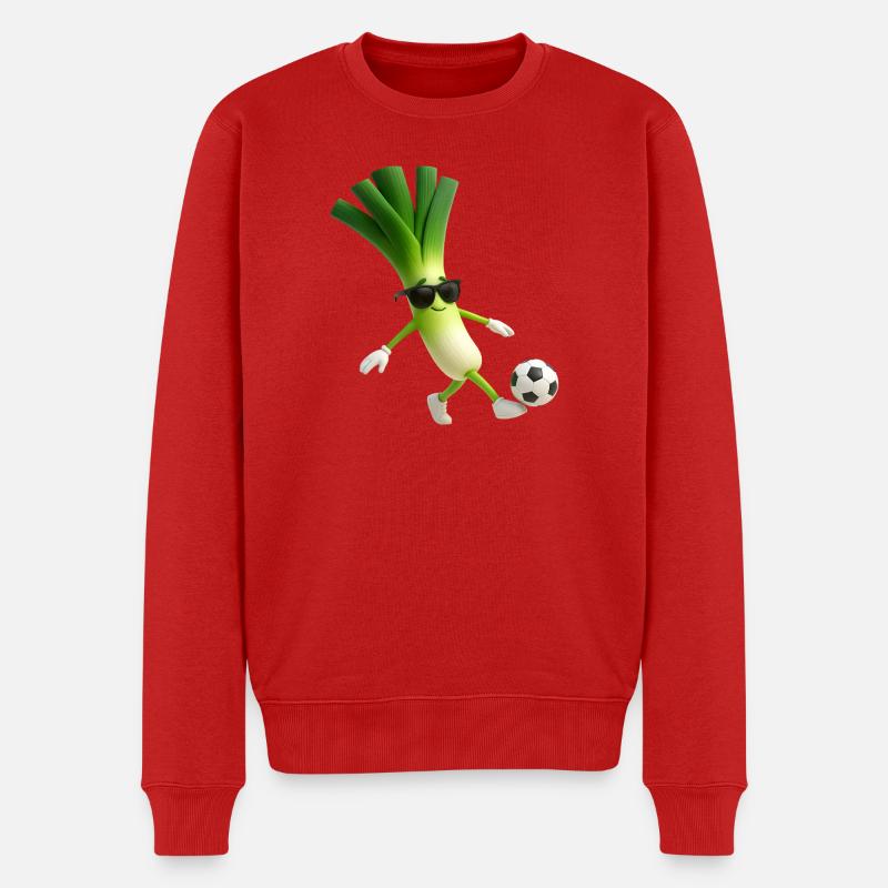 Lauch Fußball - Männer Premium Bio Pullover - Rot