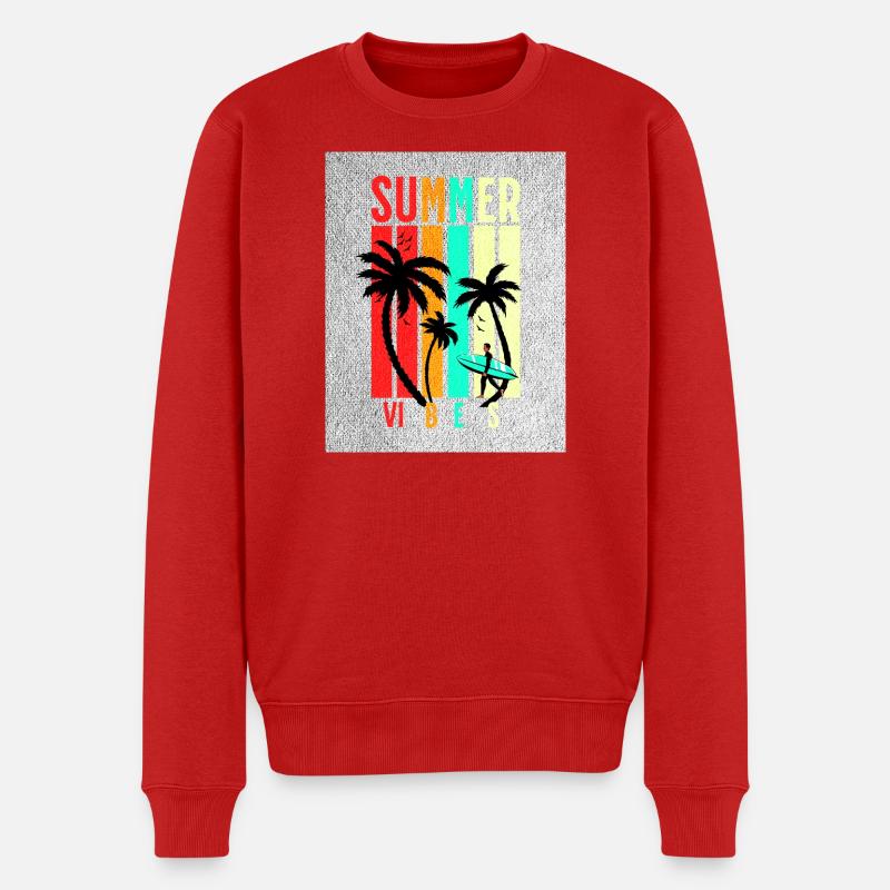 Summer Vibez - Männer Premium Bio Pullover - Rot