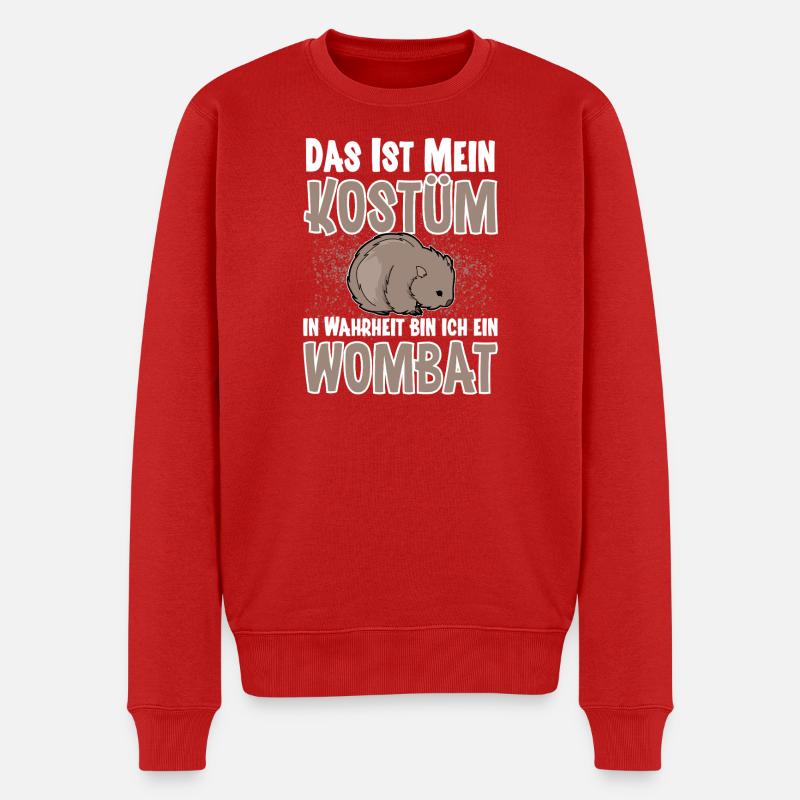 Wombat - Männer Premium Bio Pullover - Rot