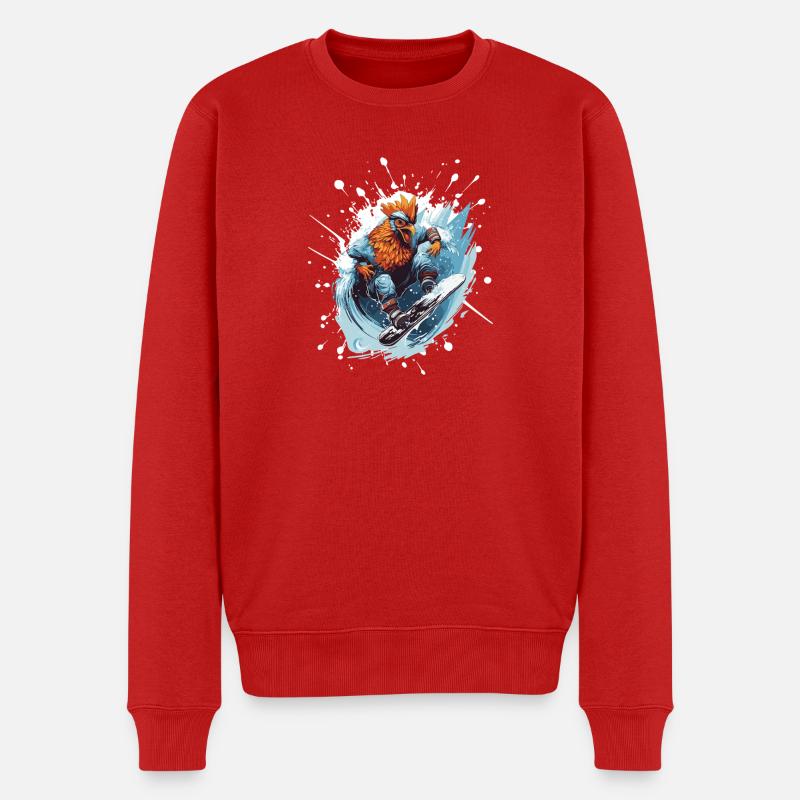 Hahn Planche à neige - Pull Premium bio Homme - rouge