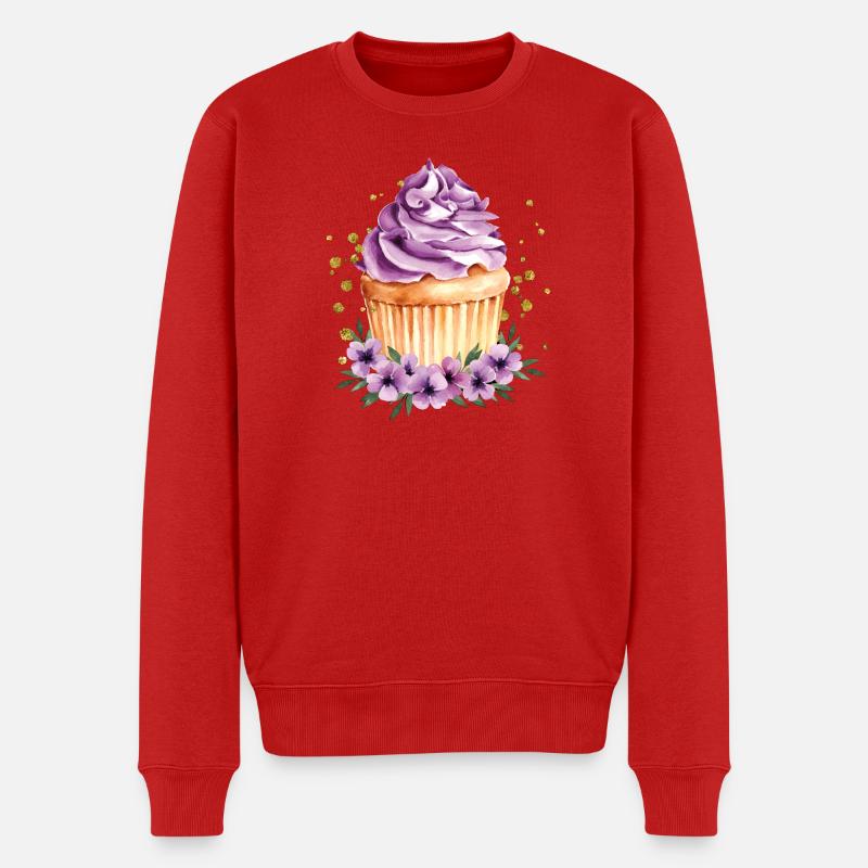 Cupcake - Männer Premium Bio Pullover - Rot