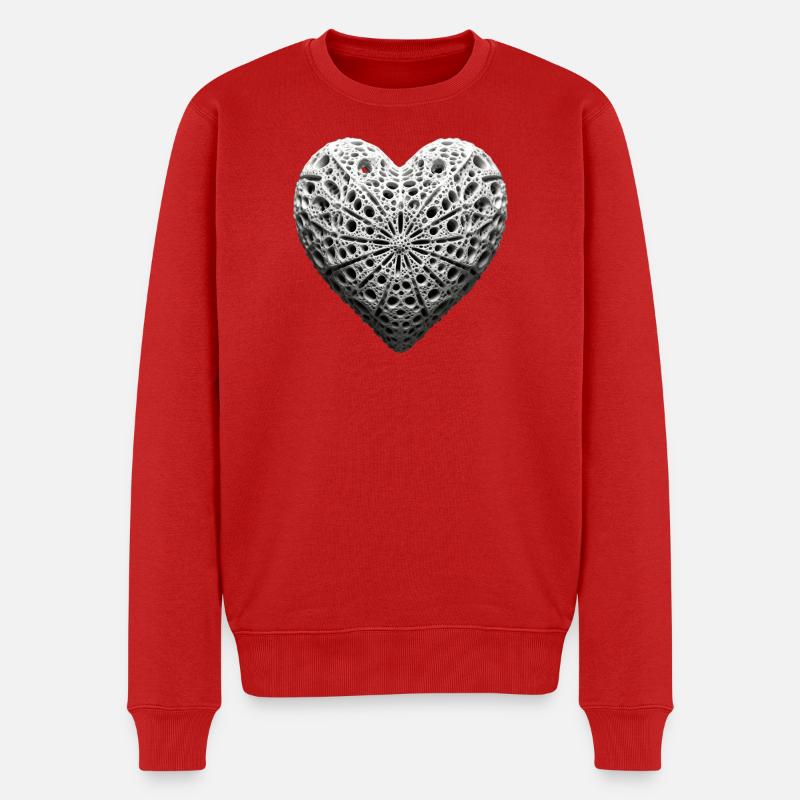 CŒUR ÉTERNEL - Pull Premium bio Homme - rouge