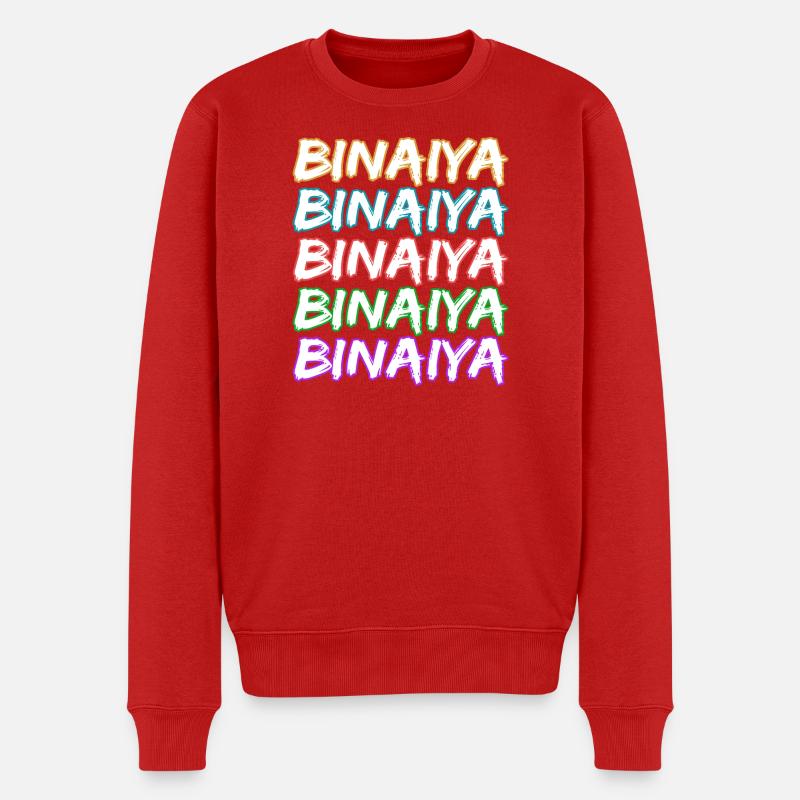 Geschenk für Binaiya - Männer Premium Bio Pullover - Rot