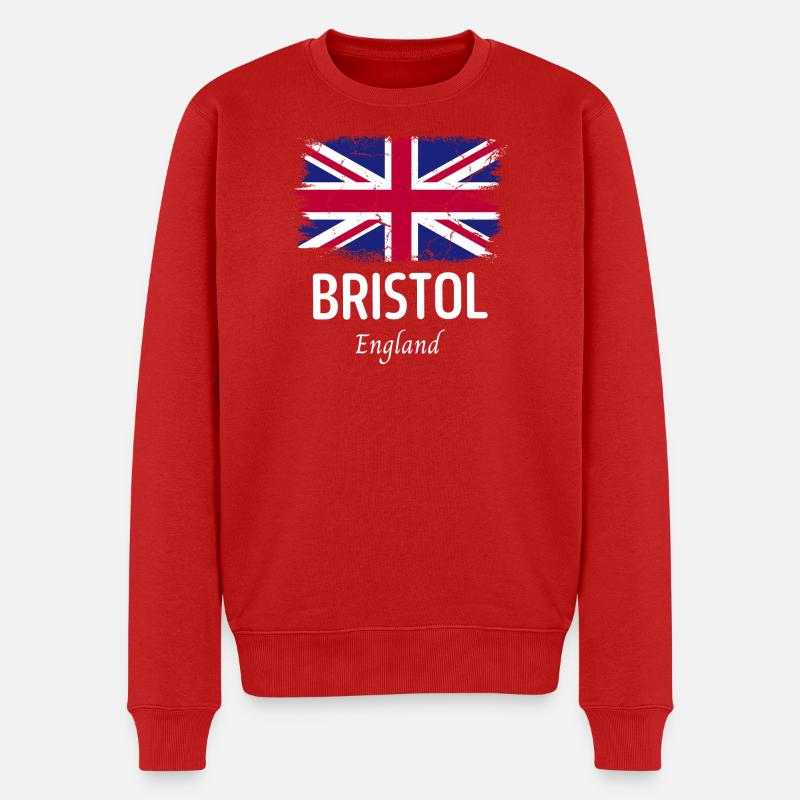 Bristol - Pull Premium bio Homme - rouge