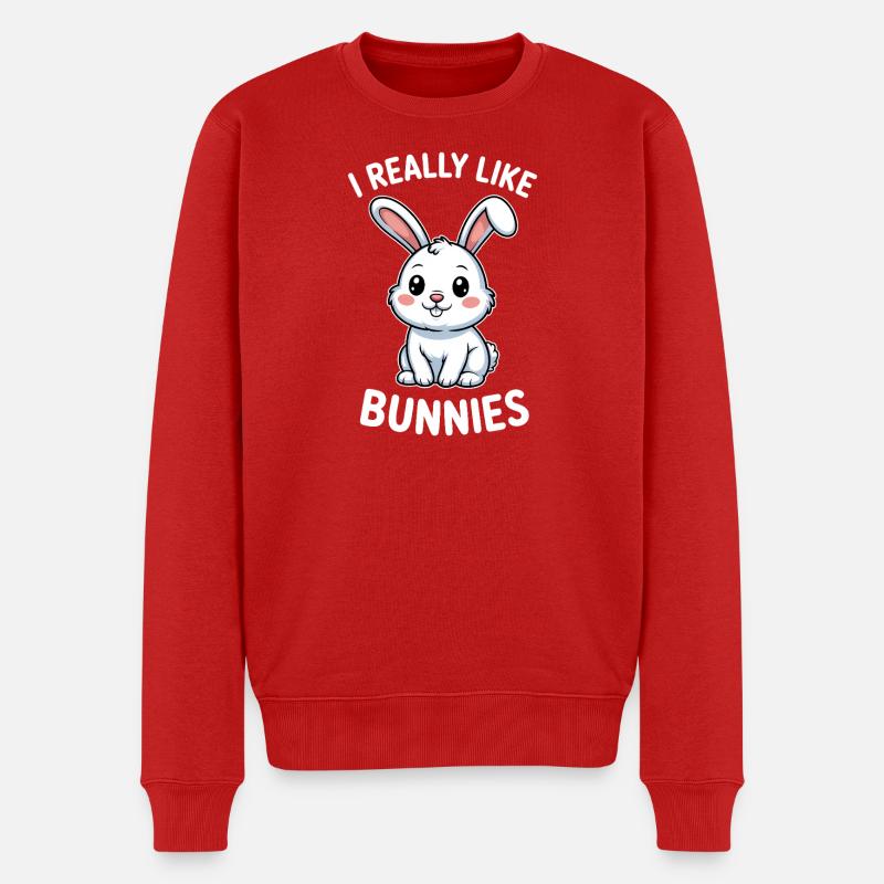 Lapin disant lapin drôle lapin cadeau - Pull Premium bio Homme - rouge