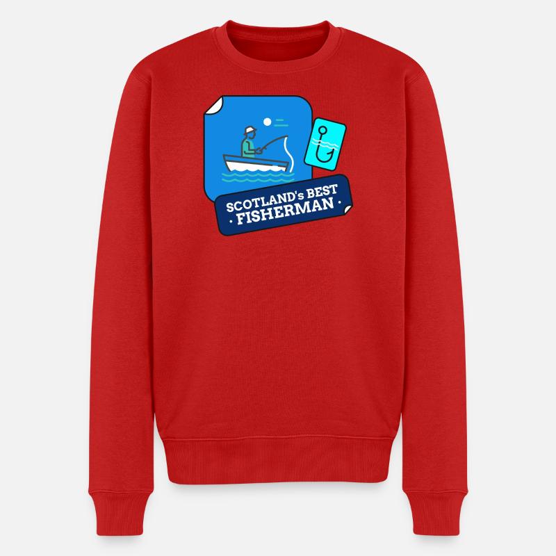 Le meilleur design de pêcheur d’Écosse - Pull Premium bio Homme - rouge