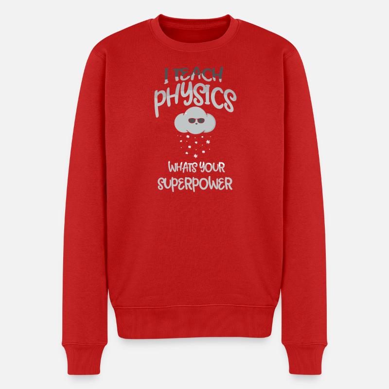 Physics Physicist Physics Student Physics Teacher - Men's Premium Organic Jumper - red