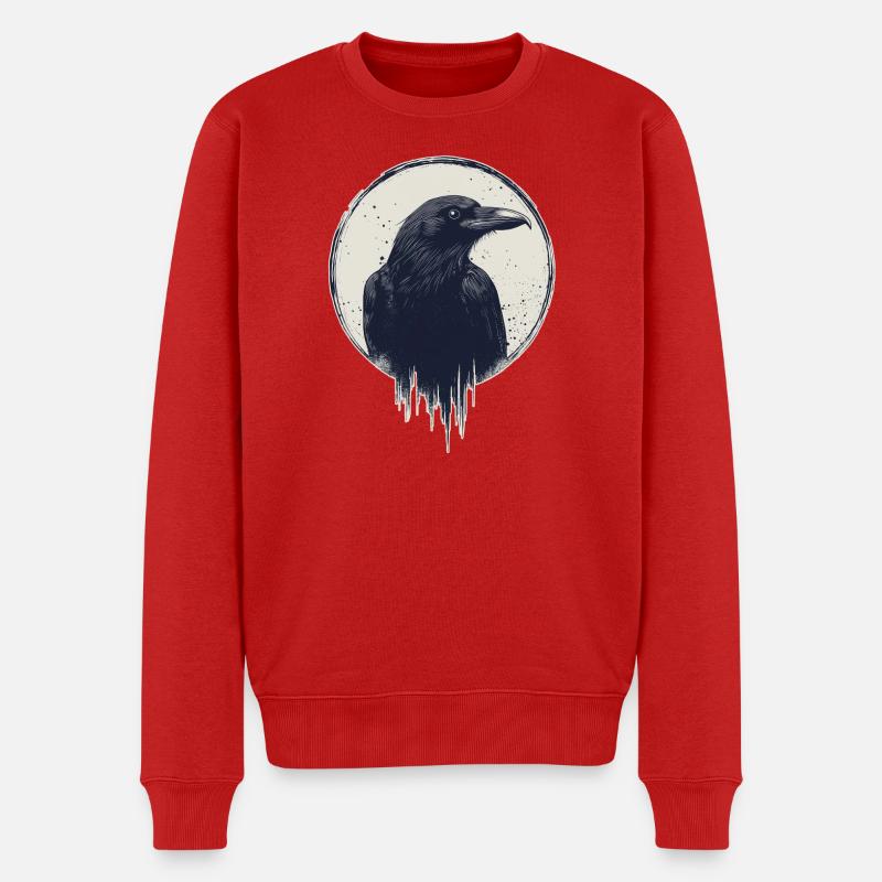 Rabe - Männer Premium Bio Pullover - Rot