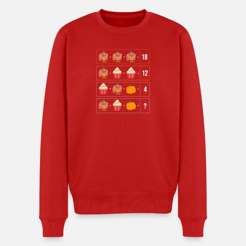Lehrerin Thanksgiving Lehrer - Männer Premium Bio Pullover - Rot