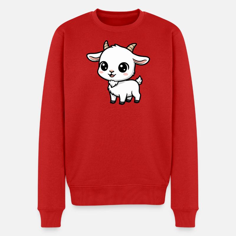Kawaii Kid Figur - Männer Premium Bio Pullover - Rot